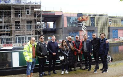 International investors witness Middlewood Locks canal rebirth through waterways challenge